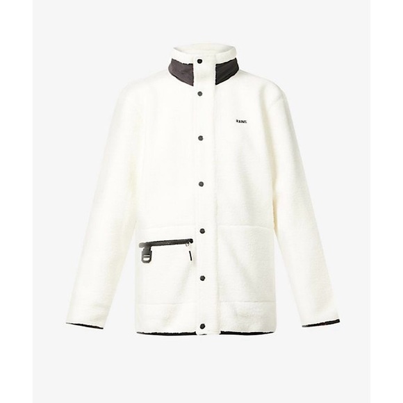 Rains NWT Long Fleece Jacket - Size Large (Color - Fossil) - Picture 2 of 11